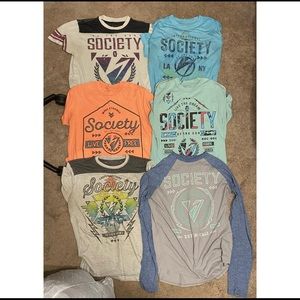 Mens society tshirt lot